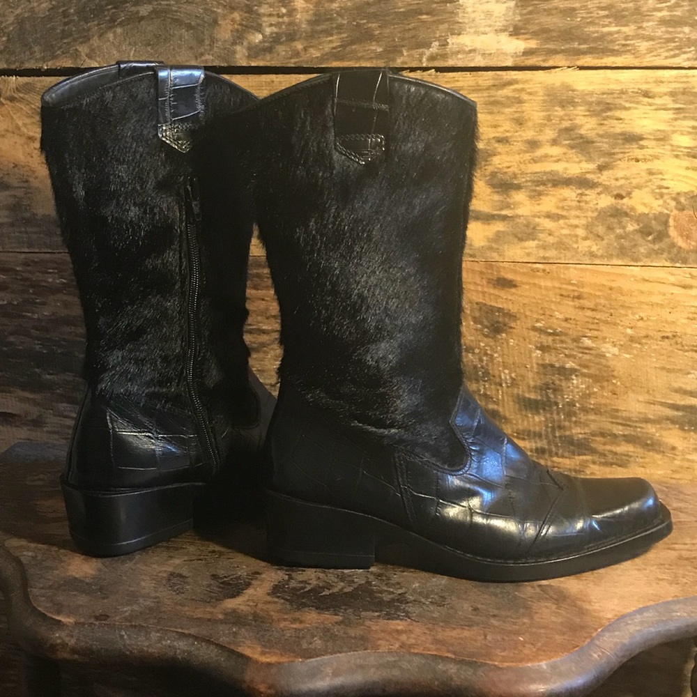 Sesto Meucci Calf/“Pony” Hair Boots